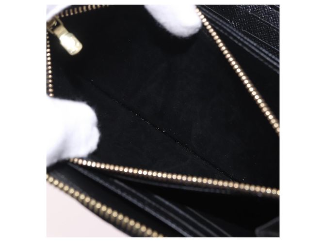 LOUIS VUITTON Epilase Zippy Wallet Long Wallet Blue Black M62268 LV Auth 191544M Nero - vista 10