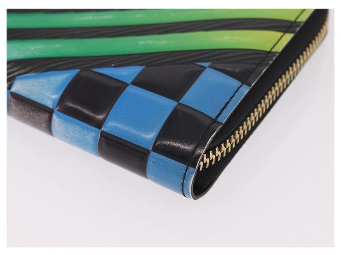 LOUIS VUITTON Epilase Zippy Wallet Long Wallet Blue Black M62268 LV Auth 191544M Nero - vista 15