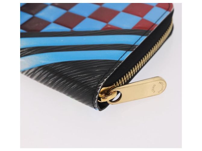 LOUIS VUITTON Epilase Zippy Wallet Long Wallet Blue Black M62268 LV Auth 191544M Nero - vista 17