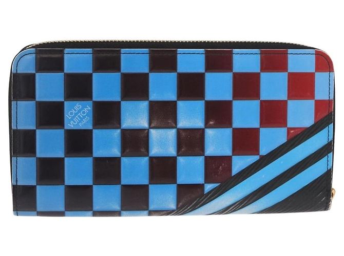 LOUIS VUITTON Epilase Zippy Wallet Long Wallet Blue Black M62268 LV Auth 191544M Nero - vista 2