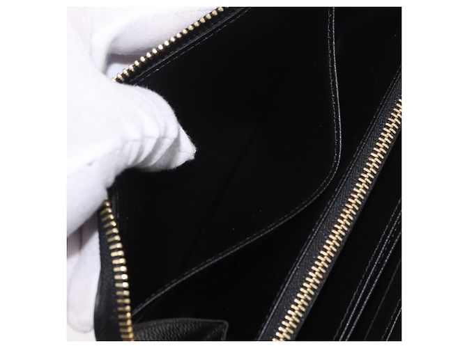 LOUIS VUITTON Epilase Zippy Wallet Long Wallet Blue Black M62268 LV Auth 191544M Nero - vista 22