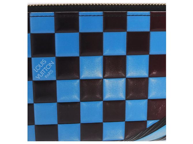 LOUIS VUITTON Epilase Zippy Wallet Long Wallet Blue Black M62268 LV Auth 191544M Nero - vista 3