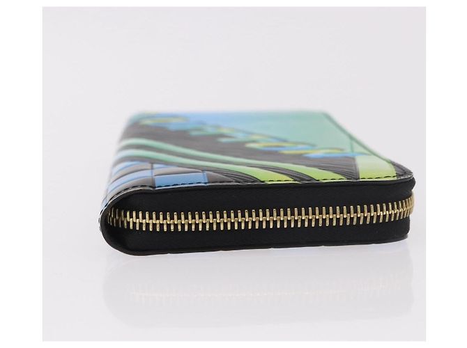 LOUIS VUITTON Epilase Zippy Wallet Long Wallet Blue Black M62268 LV Auth 191544M Nero - vista 4