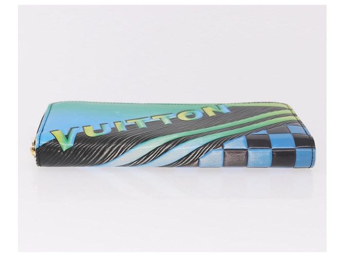 LOUIS VUITTON Epilase Zippy Wallet Long Wallet Blue Black M62268 LV Auth 191544M Nero - vista 7