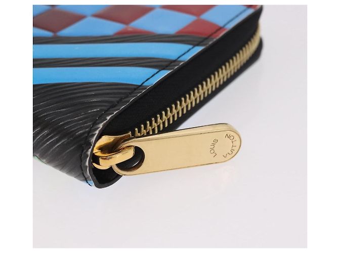 LOUIS VUITTON Epilase Zippy Wallet Long Wallet Blue Black M62268 LV Auth 191544M Nero - vista 8