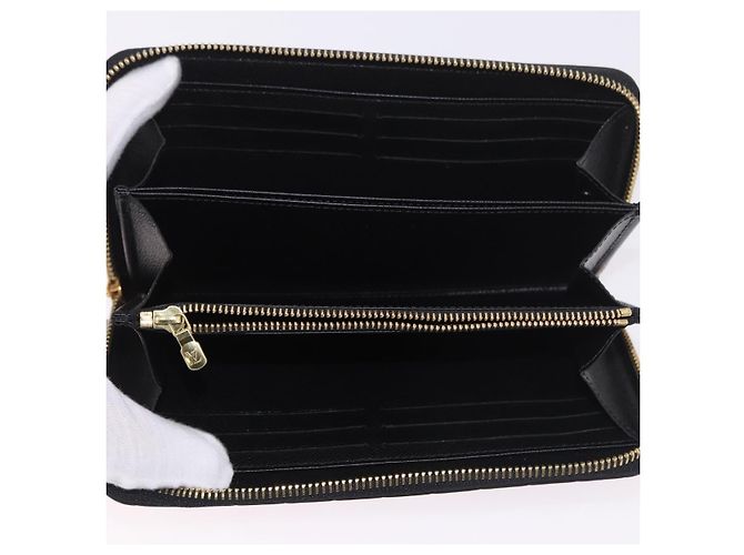LOUIS VUITTON Epilase Zippy Wallet Long Wallet Blue Black M62268 LV Auth 191544M Nero - vista 9
