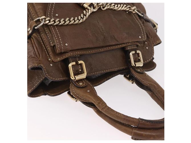 Chloé Borsa Chloe Paddington in pelle marrone oro Auth 190982 D'oro - vista 6