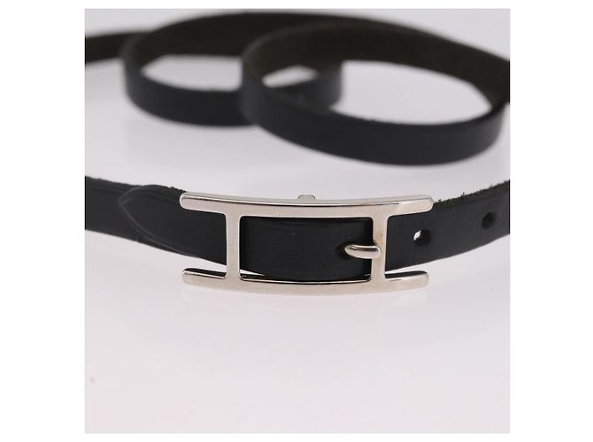 Hermès HERMES Appi 3 Armband Leder Schwarz Auth 187888 - Ansicht 6