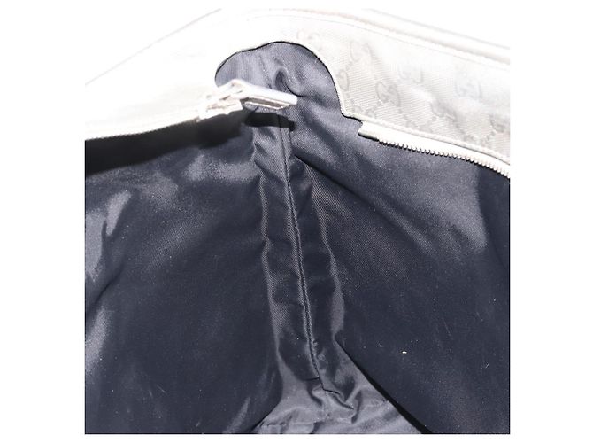 Borsa Tote GUCCI GG implementation PVC Argento 211137 Auth 190504A - vista 19