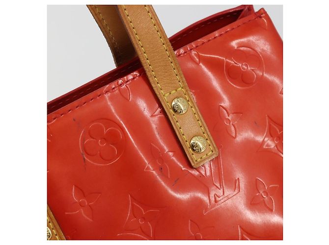 LOUIS VUITTON Monogram Vernis Reade PM Hand Bag Red Rouge M91088 LV Auth ep15057 Vermelho - vista 10