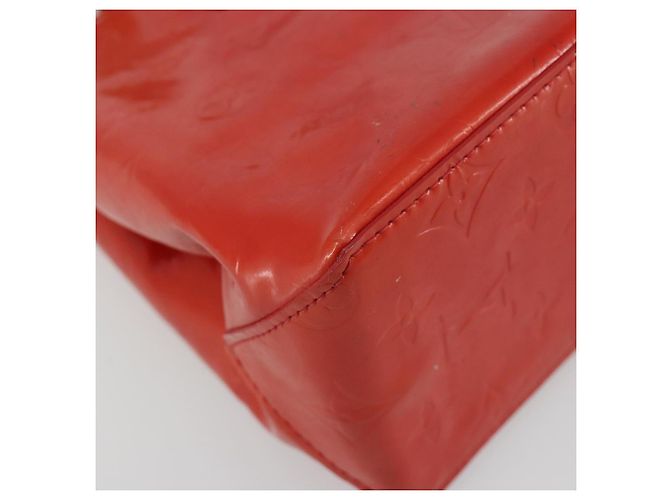 LOUIS VUITTON Monogram Vernis Reade PM Hand Bag Red Rouge M91088 LV Auth ep15057 Vermelho - vista 16