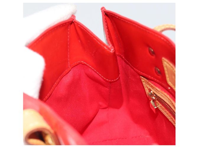 LOUIS VUITTON Monogram Vernis Reade PM Hand Bag Red Rouge M91088 LV Auth ep15057 Vermelho - vista 19