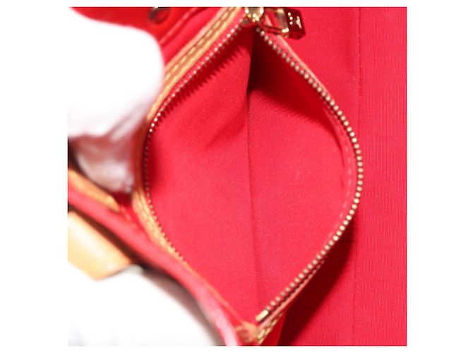 LOUIS VUITTON Monogram Vernis Reade PM Hand Bag Red Rouge M91088 LV Auth ep15057 Vermelho - vista 21