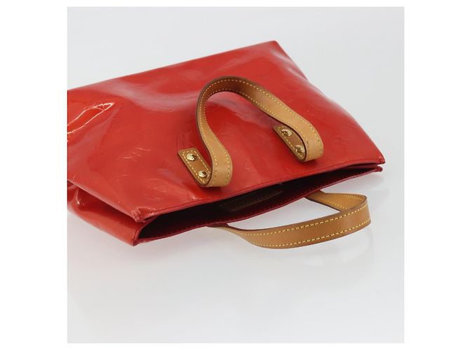 LOUIS VUITTON Monogram Vernis Reade PM Hand Bag Red Rouge M91088 LV Auth ep15057 Vermelho - vista 6