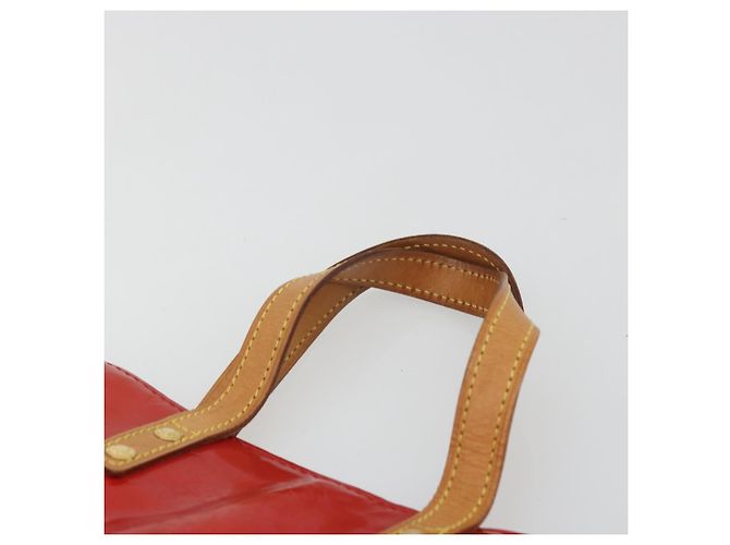 LOUIS VUITTON Monogram Vernis Reade PM Hand Bag Red Rouge M91088 LV Auth ep15057 Vermelho - vista 8