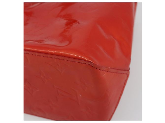 LOUIS VUITTON Monogram Vernis Reade PM Hand Bag Red Rouge M91088 LV Auth ep15057 Vermelho - vista 9
