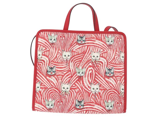 Borsa GUCCI Yuko Higuchi PVC 2way Rosso 630542 Auth 191602SM - vista 13