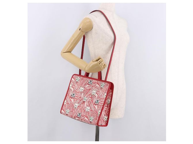 Borsa GUCCI Yuko Higuchi PVC 2way Rosso 630542 Auth 191602SM - vista 23