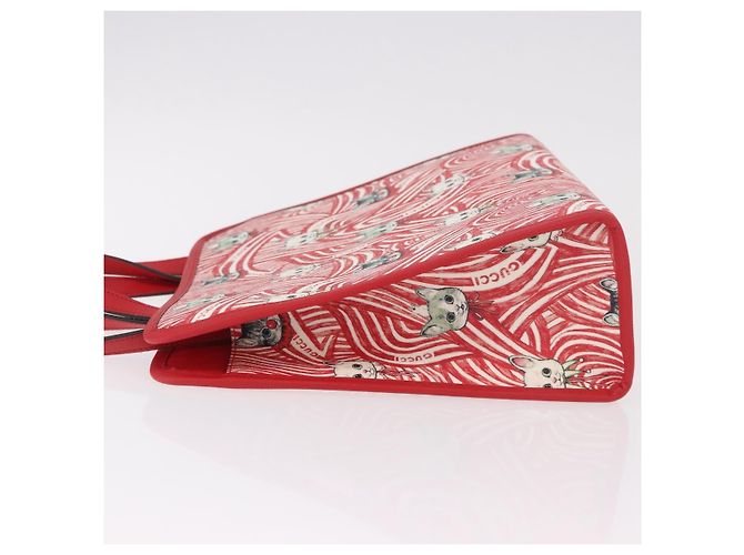 Borsa GUCCI Yuko Higuchi PVC 2way Rosso 630542 Auth 191602SM - vista 4