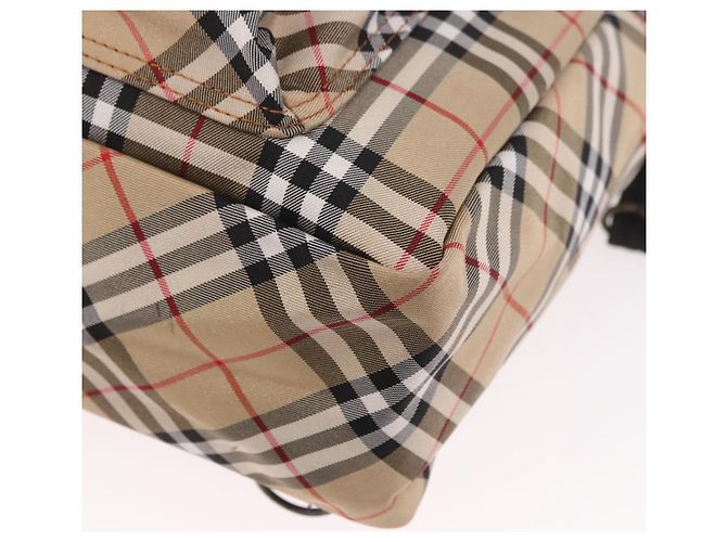 Borsa a mano BURBERRY Canvas 3way Beige Oro Auth mr2653 D'oro - vista 16