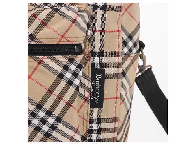 Borsa a mano BURBERRY Canvas 3way Beige Oro Auth mr2653 D'oro - vista 19