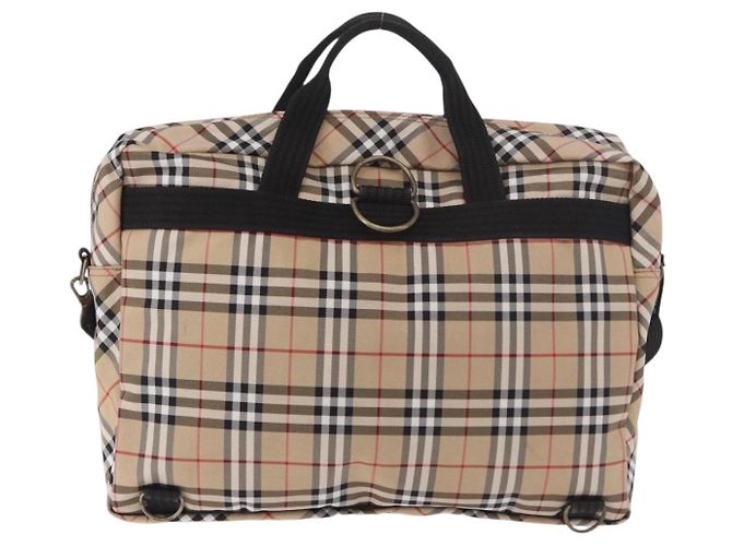 Borsa a mano BURBERRY Canvas 3way Beige Oro Auth mr2653 D'oro - vista 2