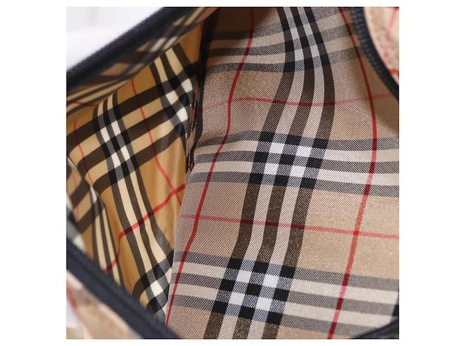 Borsa a mano BURBERRY Canvas 3way Beige Oro Auth mr2653 D'oro - vista 22
