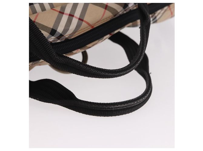 Borsa a mano BURBERRY Canvas 3way Beige Oro Auth mr2653 D'oro - vista 7
