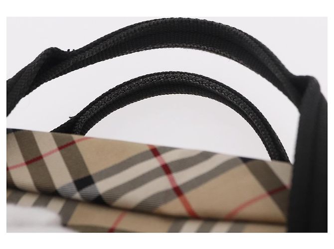 Borsa a mano BURBERRY Canvas 3way Beige Oro Auth mr2653 D'oro - vista 8