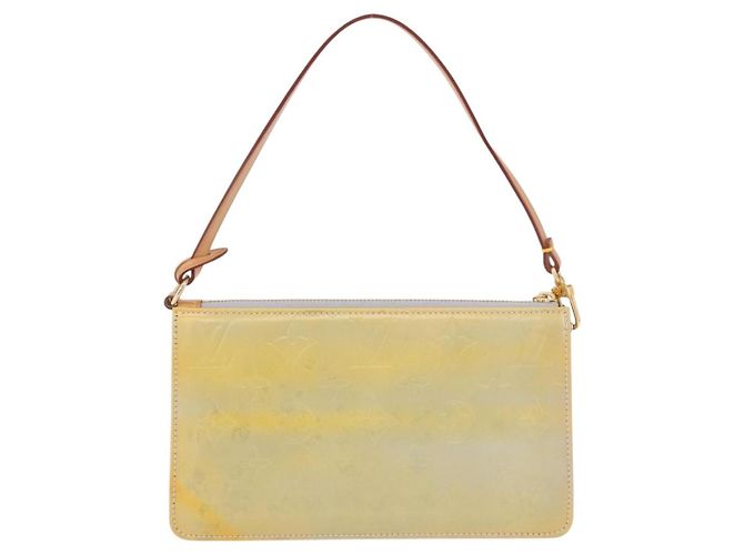 LOUIS VUITTON Monogram Vernis Lexington Accessory Pouch Gris M91056 Auth ka5139 - vista 2