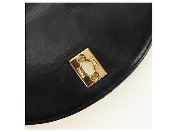 CHANEL Matelasse Chain Backpack Lamb Skin Gold Black CC Auth 189831SV Schwarz Golden - Ansicht 22
