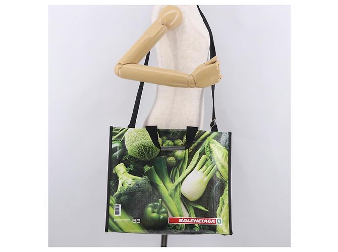 Borsa Tote BALENCIAGA Antwerp in pelle 2way Verde Argento 787982 Auth mr2691V - vista 24