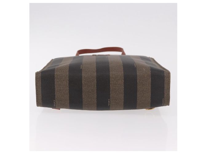 Pequin FENDI Pecan Canvas Handtasche PVC Braun Schwarz Authentisch 190920 - Ansicht 5