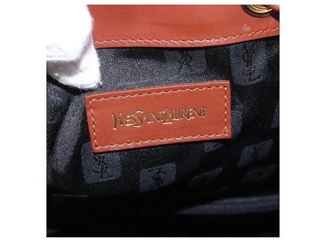SAINT LAURENT Borsa a Spalla Nylon Nero Oro Auth BA13718A D'oro - vista 11