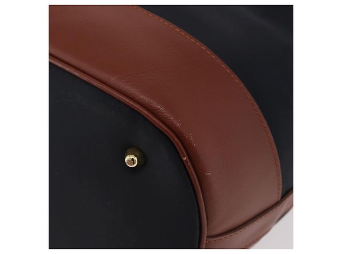 SAINT LAURENT Borsa a Spalla Nylon Nero Oro Auth BA13718A D'oro - vista 14