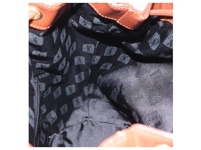 SAINT LAURENT Borsa a Spalla Nylon Nero Oro Auth BA13718A D'oro - vista 18