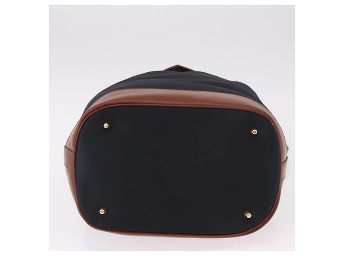 SAINT LAURENT Borsa a Spalla Nylon Nero Oro Auth BA13718A D'oro - vista 5