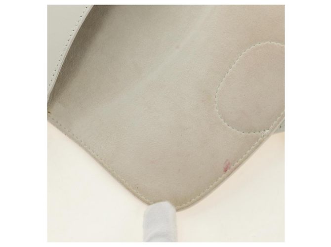 Borsa a Spalla Christian Dior Bobby Pelle Bianca e Oro Auth 189798M Bianco D'oro - vista 10