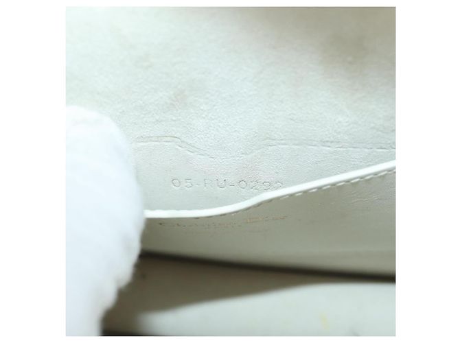 Borsa a Spalla Christian Dior Bobby Pelle Bianca e Oro Auth 189798M Bianco D'oro - vista 12