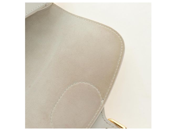 Borsa a Spalla Christian Dior Bobby Pelle Bianca e Oro Auth 189798M Bianco D'oro - vista 22