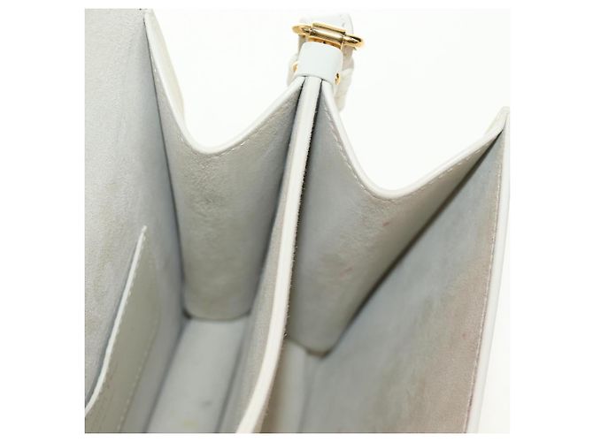 Borsa a Spalla Christian Dior Bobby Pelle Bianca e Oro Auth 189798M Bianco D'oro - vista 26