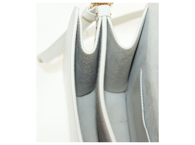 Borsa a Spalla Christian Dior Bobby Pelle Bianca e Oro Auth 189798M Bianco D'oro - vista 27