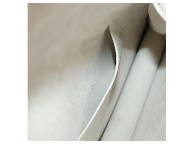 Borsa a Spalla Christian Dior Bobby Pelle Bianca e Oro Auth 189798M Bianco D'oro - vista 28