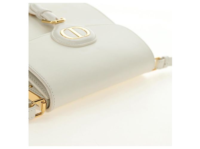 Borsa a Spalla Christian Dior Bobby Pelle Bianca e Oro Auth 189798M Bianco D'oro - vista 7