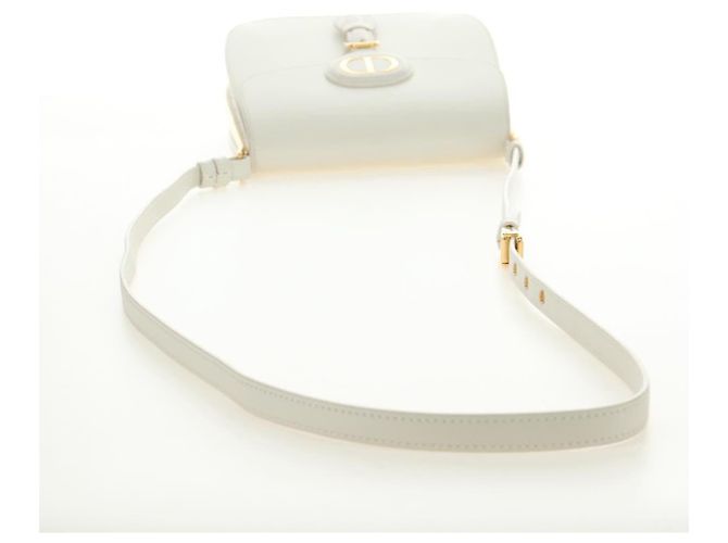 Borsa a Spalla Christian Dior Bobby Pelle Bianca e Oro Auth 189798M Bianco D'oro - vista 8