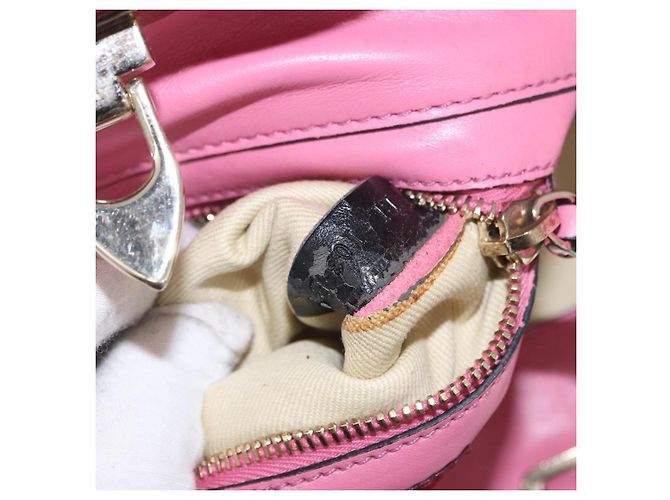 VALENTINO Studs Tote Bag Leder 2way Pink Gold Auth BA13725A Golden - Ansicht 12