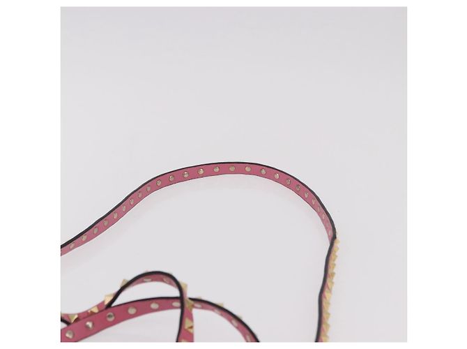 VALENTINO Studs Tote Bag Leder 2way Pink Gold Auth BA13725A Golden - Ansicht 14
