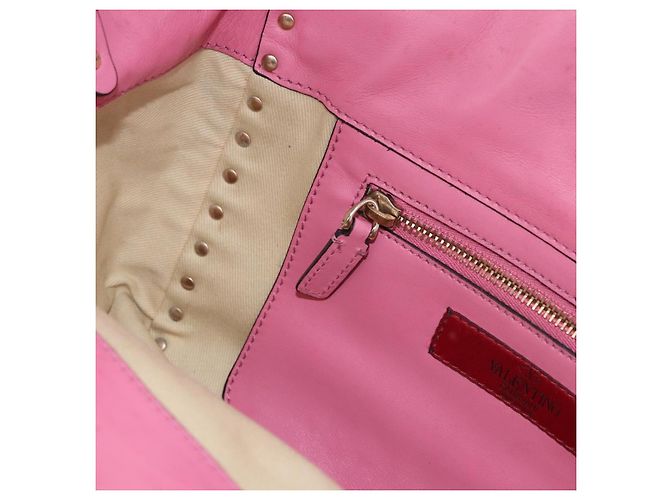 VALENTINO Studs Tote Bag Leder 2way Pink Gold Auth BA13725A Golden - Ansicht 23