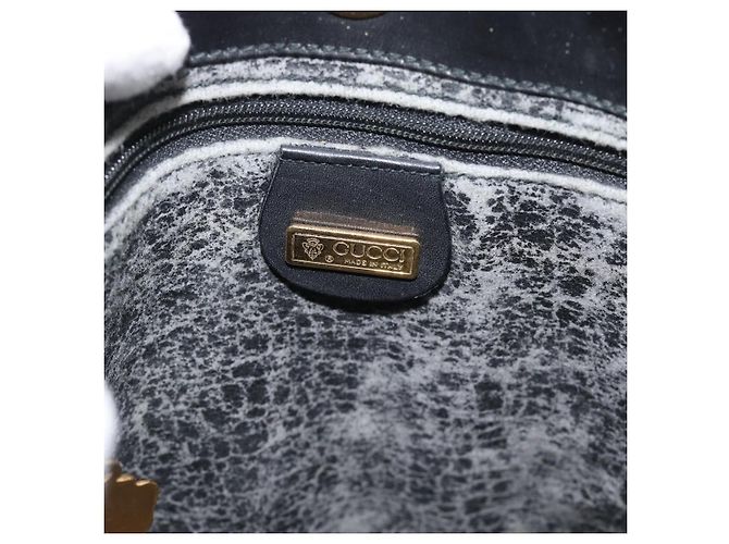 Borsa a Spalla GUCCI Micro GG Supreme PVC Nero Oro 001 14 0934 Auth mr2775 D'oro - vista 10