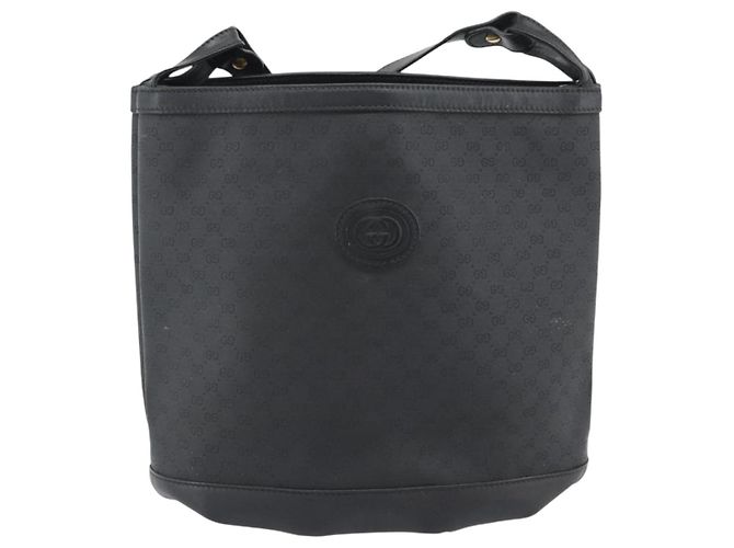 Borsa a Spalla GUCCI Micro GG Supreme PVC Nero Oro 001 14 0934 Auth mr2775 D'oro - vista 13